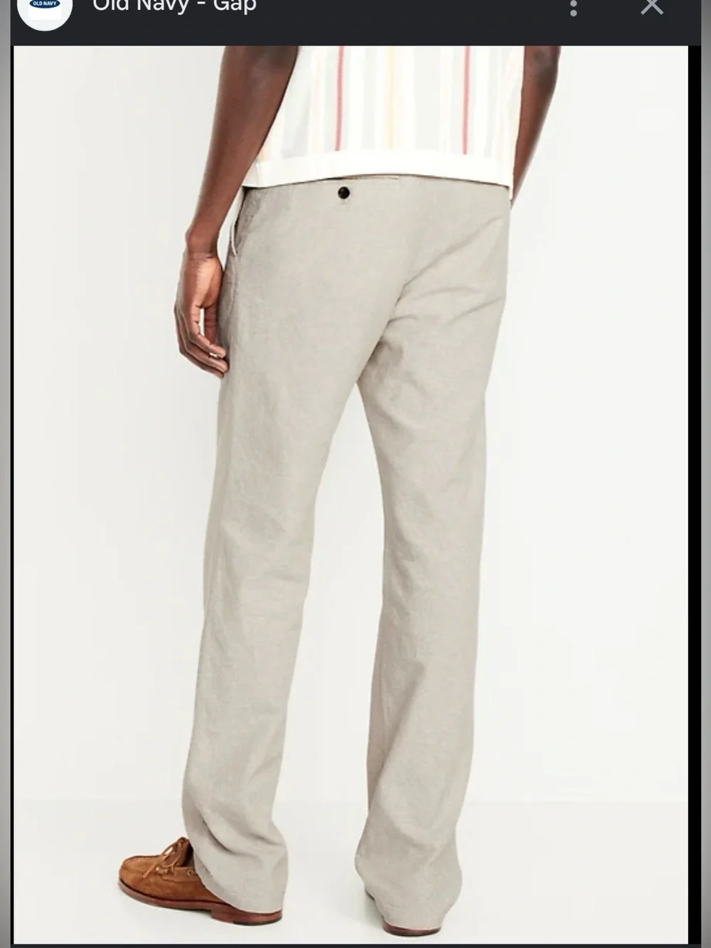 NWT Old Navy Linen Blend The 90’s Straight Fit Leg Pants Beige , size 36/30